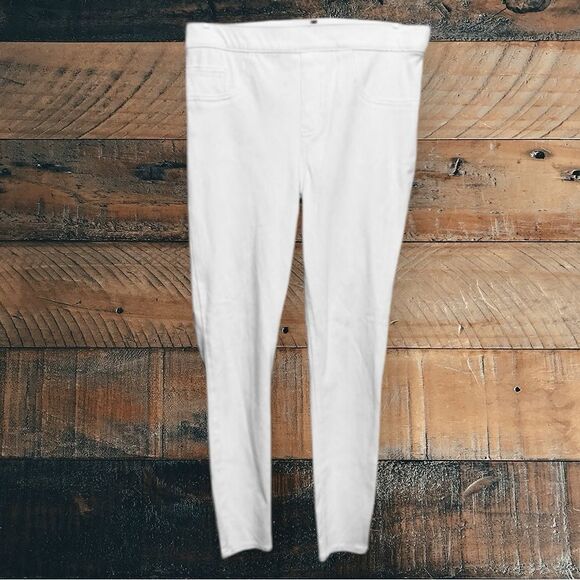 Spanx Womens White Jean-ish Slim Straight Ankle Leggings Size Medium - Picture 1 of 3